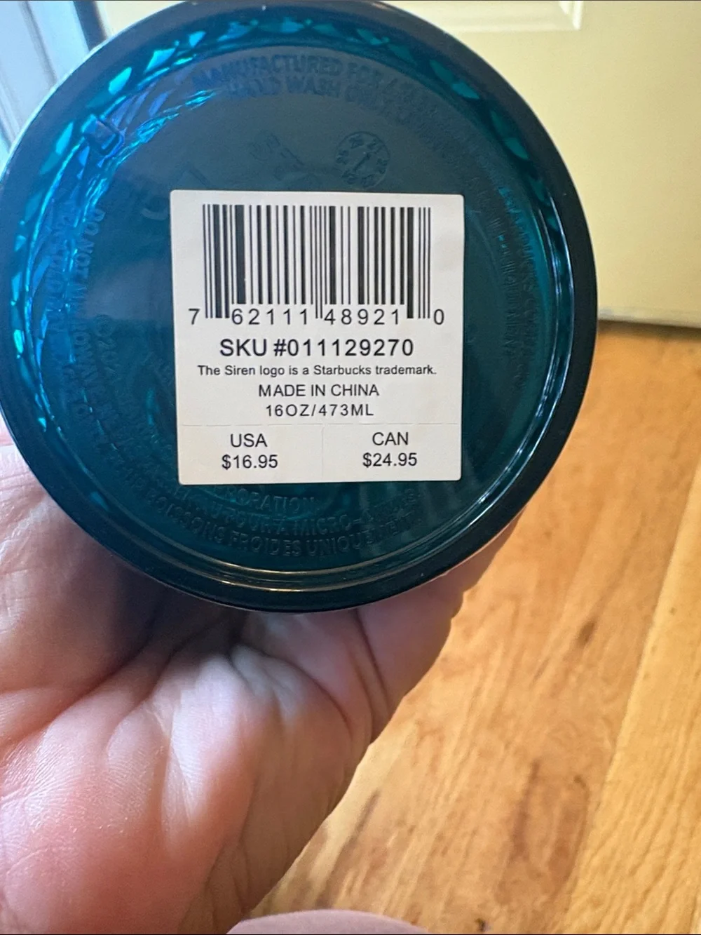 Starbucks Iridescent Teal Blue Studded Reusable 16 oz Tumbler with Straw